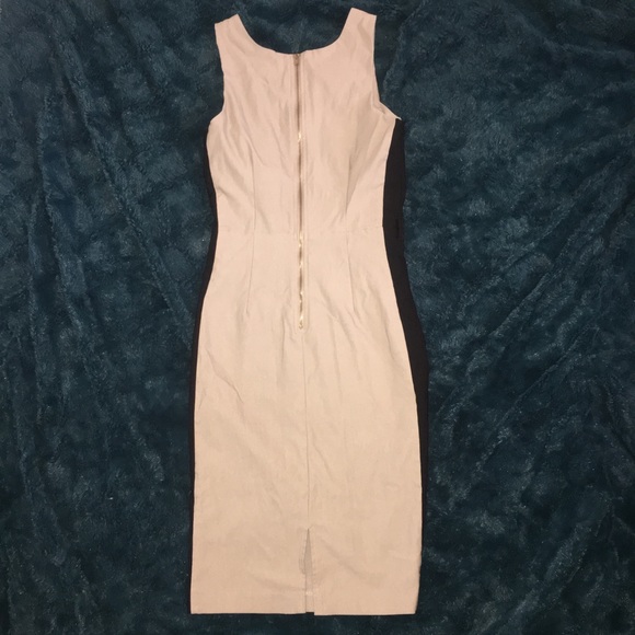 Black & Khaki Dress With Removable Belt - Picture 3 of 7